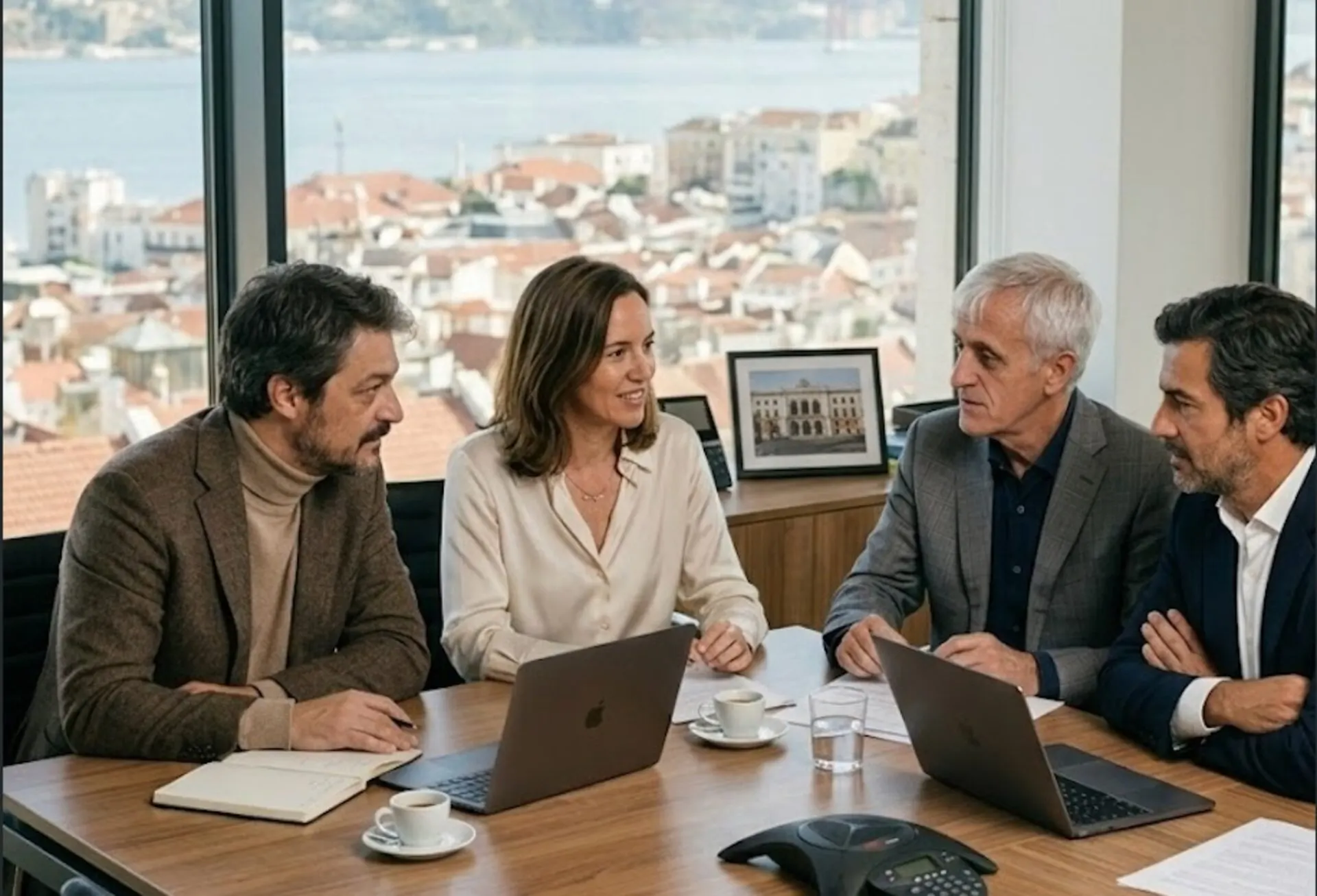 Kantor kami di Lisbon -- Rapat tim